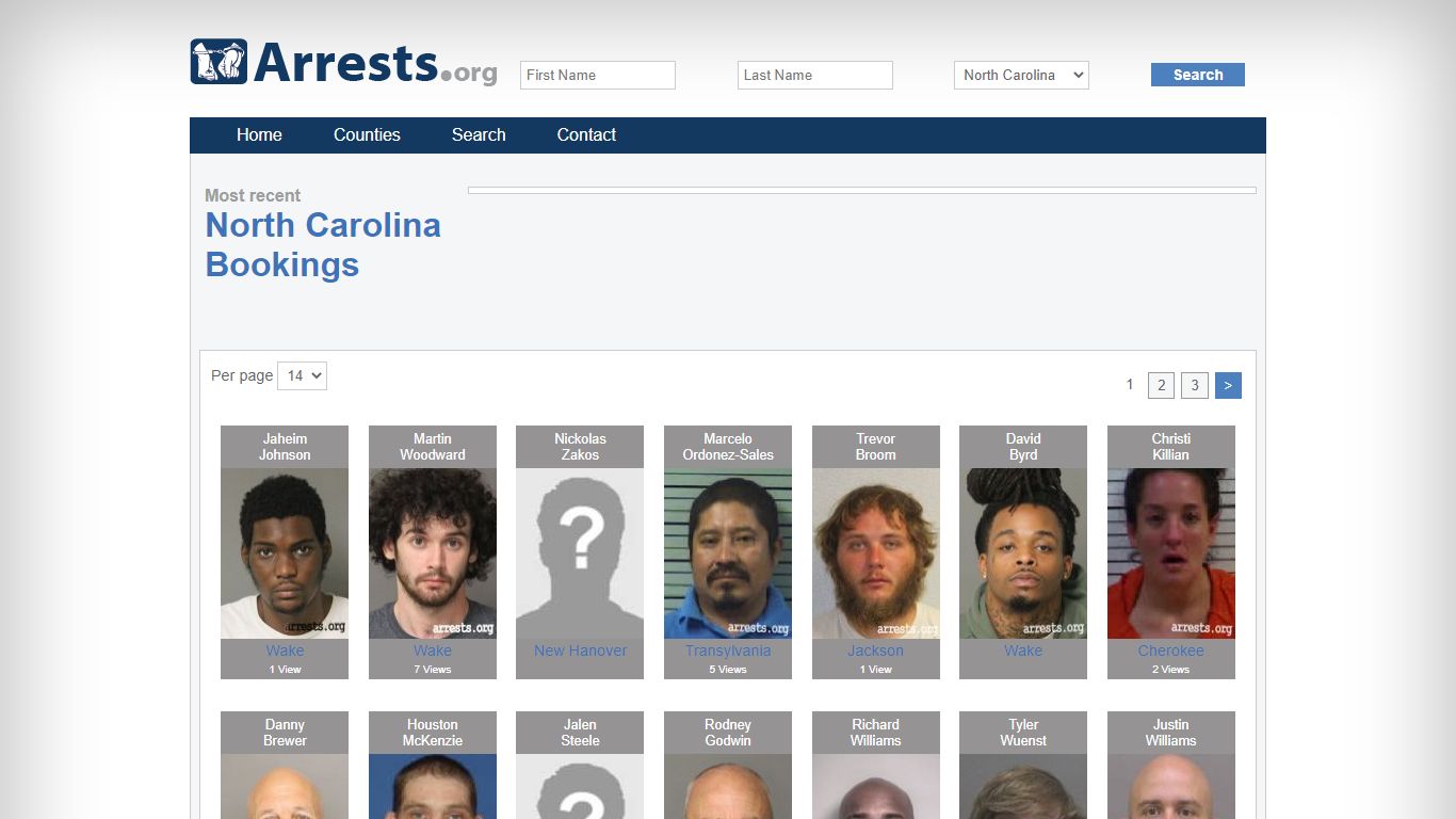 North Carolina Arrests and Inmate Search