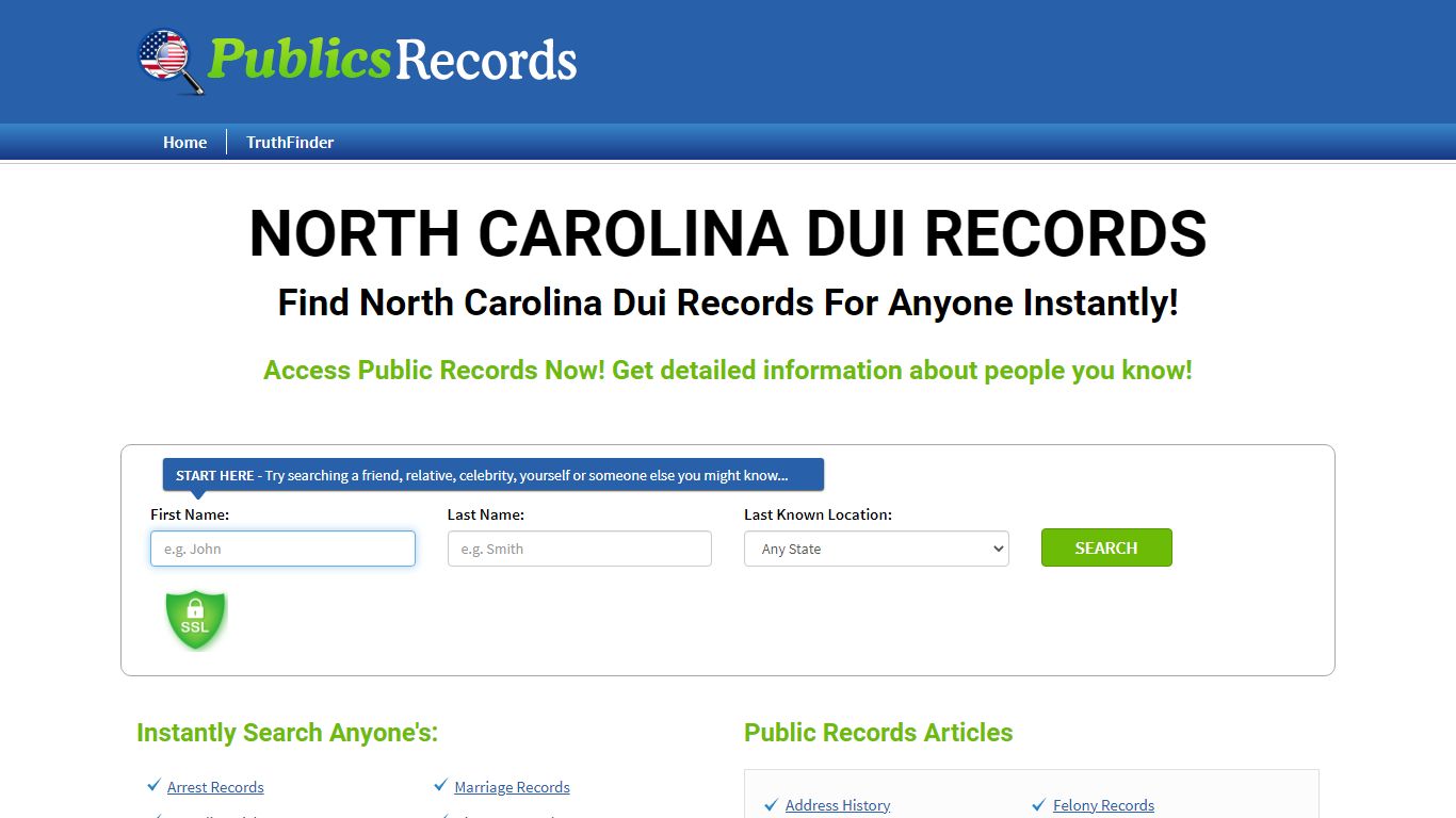 Find North Carolina Dui Records For Anyone Instantly!